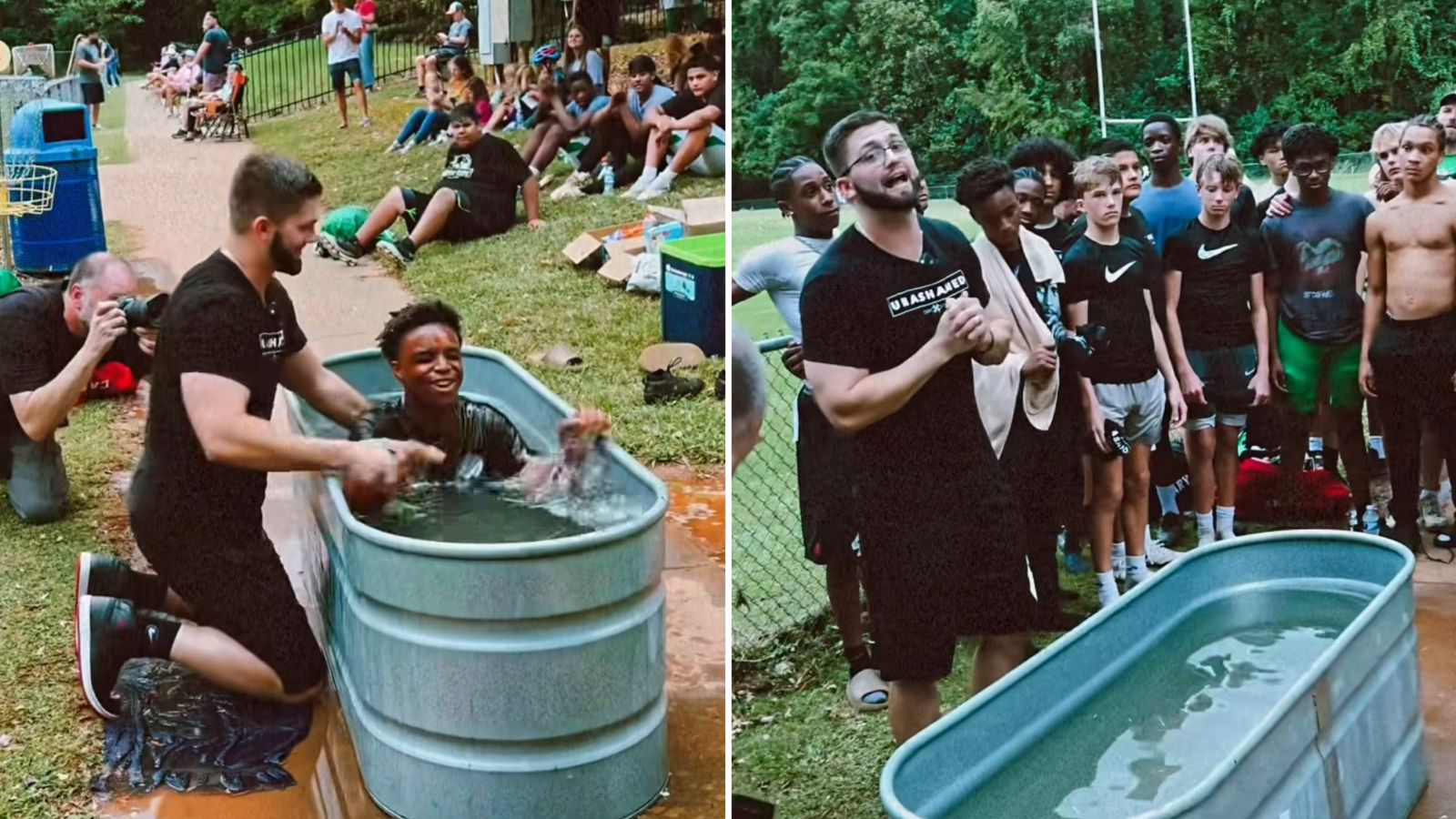 jogadores-de-futebol-americano-sao-batizados-apos-treino-nos-eua:-“e-coisa-de-deus”