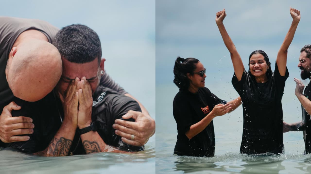 igreja-faz-batismo-em-praia-durante-carnaval:-“celebramos-vidas-rendidas-a-jesus”